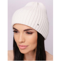 Жіноча шапка-ковпак з відворотом "Марка"