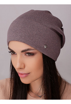 Жіноча шапка-ковпак з відворотом "Індіго"