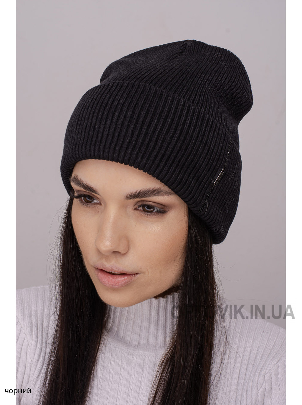 Жіноча шапка-ковпак з відворотом Карнавал