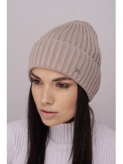 Жіноча шапка-ковпак з відворотом Манго