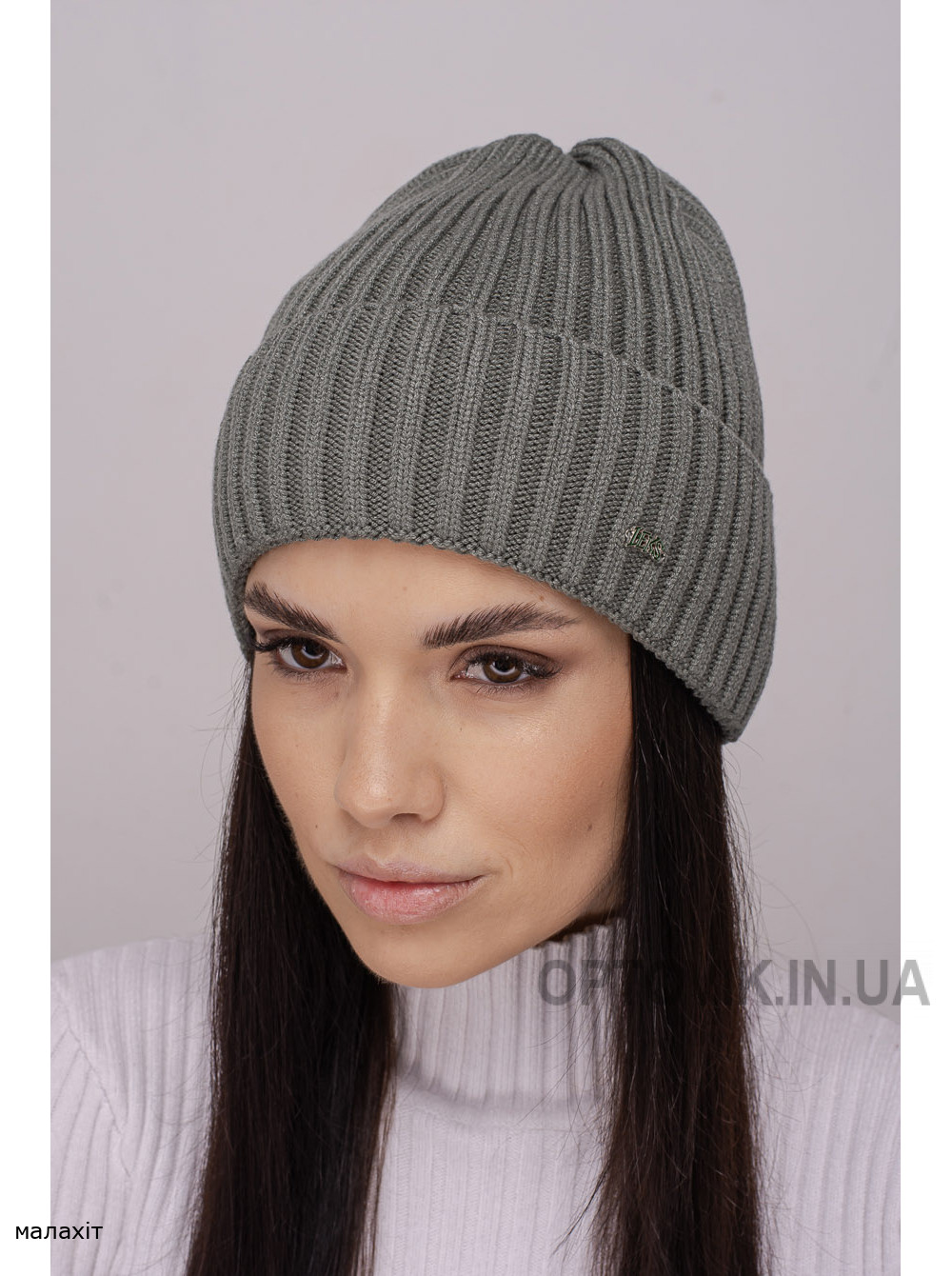 Жіноча шапка-ковпак з відворотом Марка