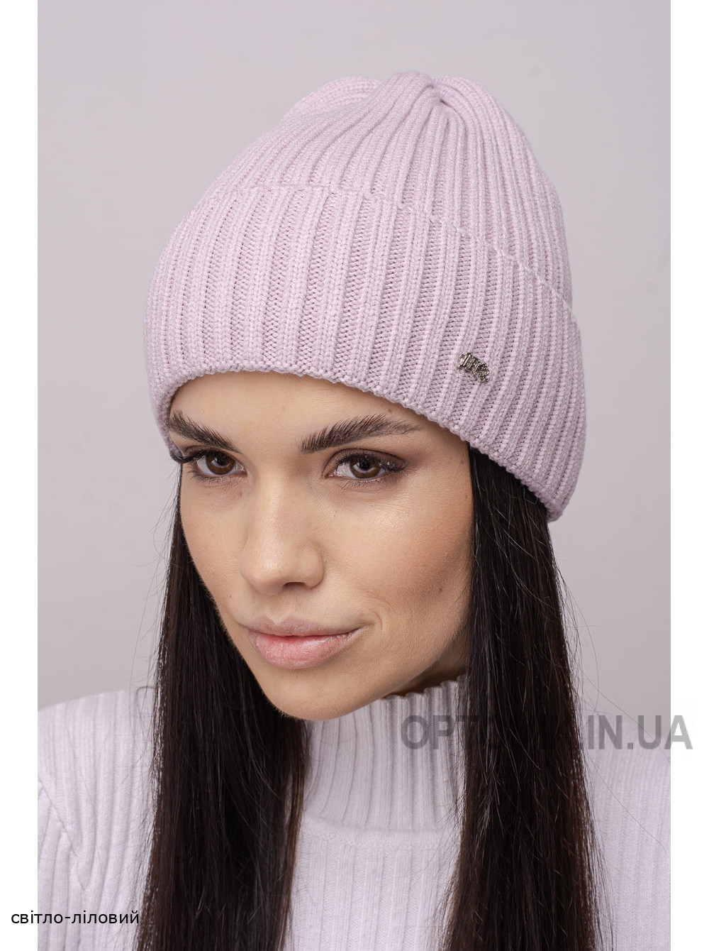 Жіноча шапка-ковпак з відворотом Марка