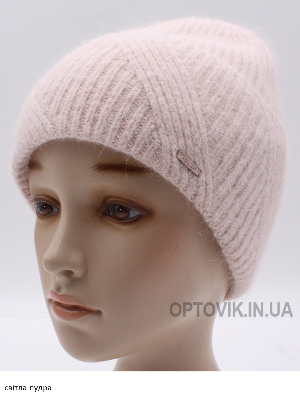 Жіноча шапка-ковпак з відворотом Матрiца