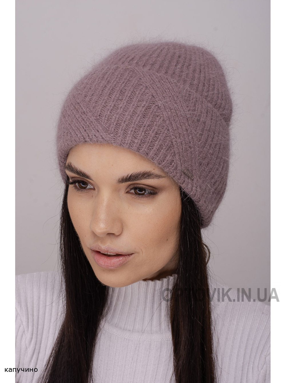 Жіноча шапка-ковпак з відворотом Матрiца