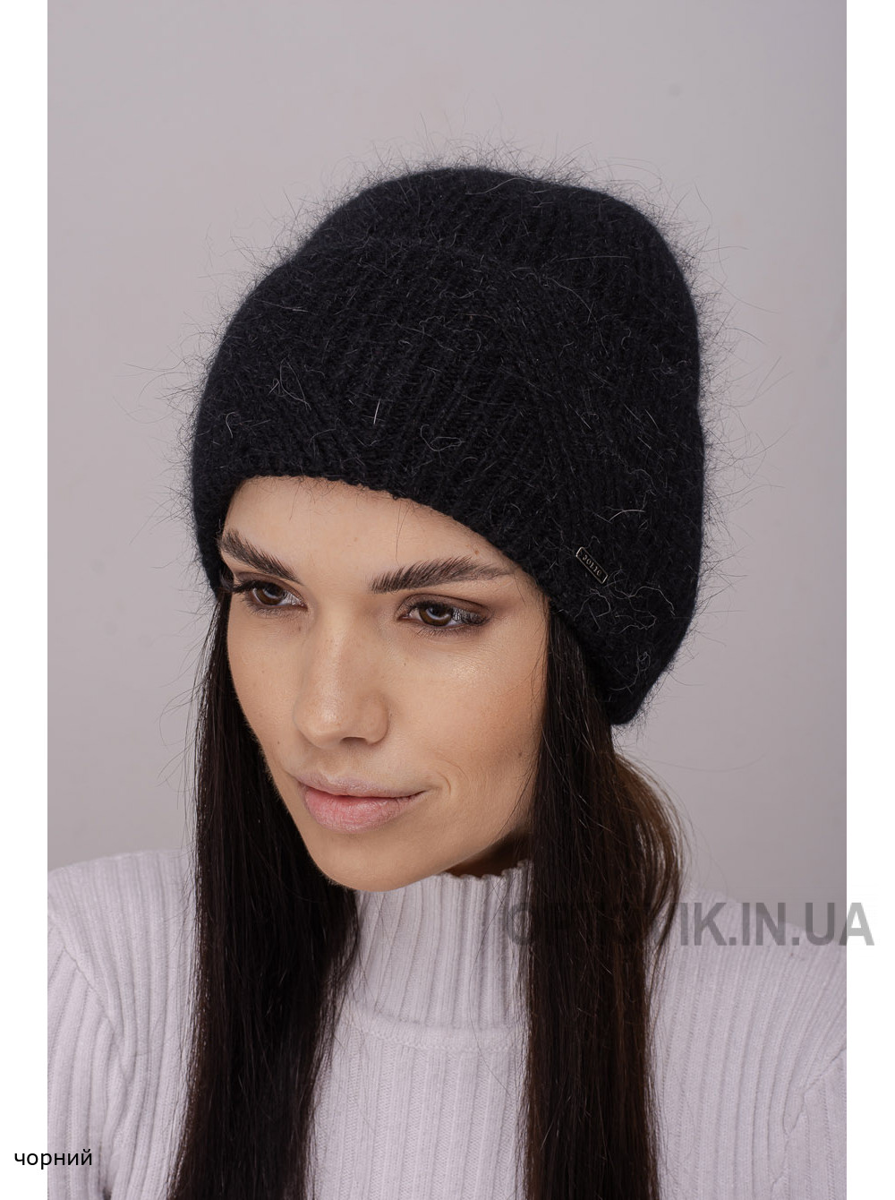 Жіноча шапка-ковпак з відворотом Матрiца