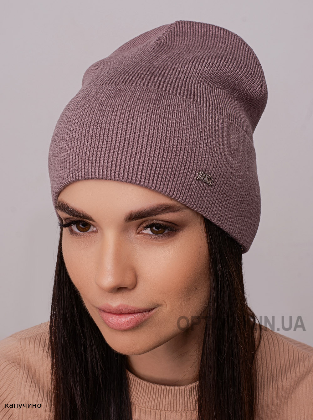 Женская шапка-колпак с отворотом Барбарис