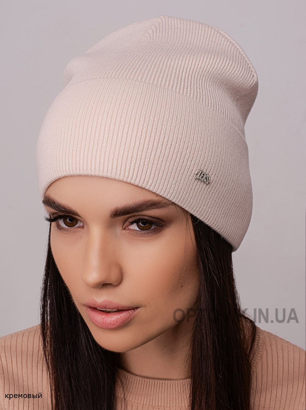 Женская шапка-колпак с отворотом Барбарис