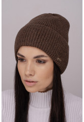 Женская шапка с отворотом "Бугатти"