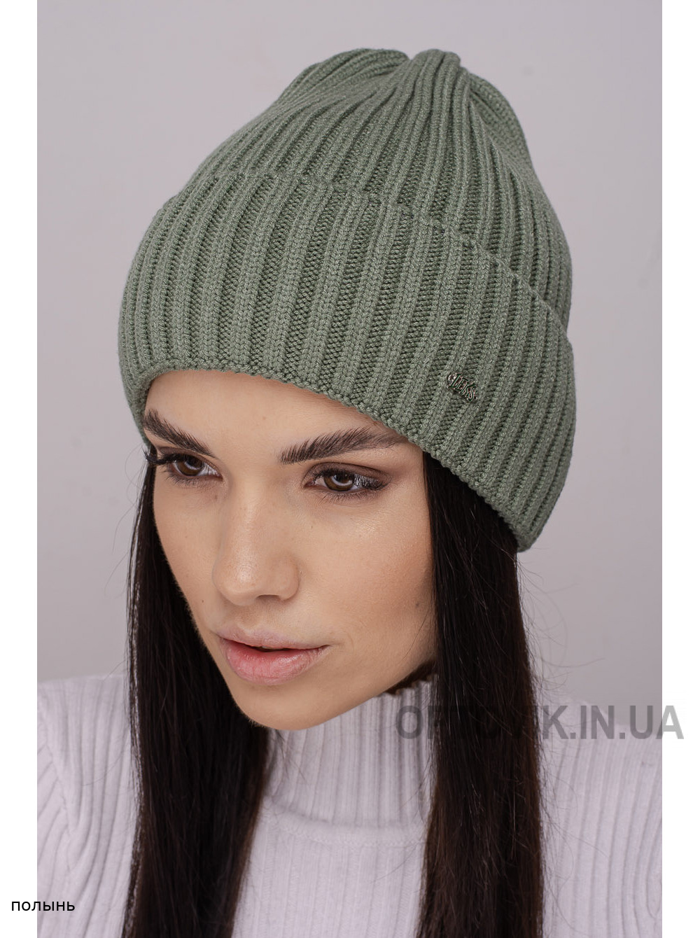 Женская шапка-колпак с отворотом Марка