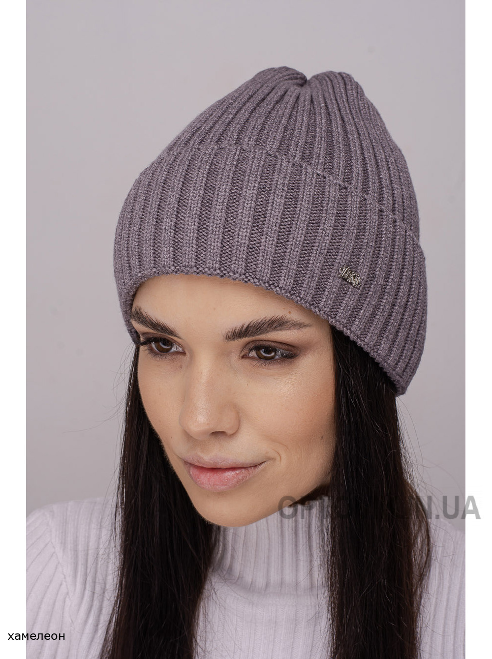 Женская шапка-колпак с отворотом Марка