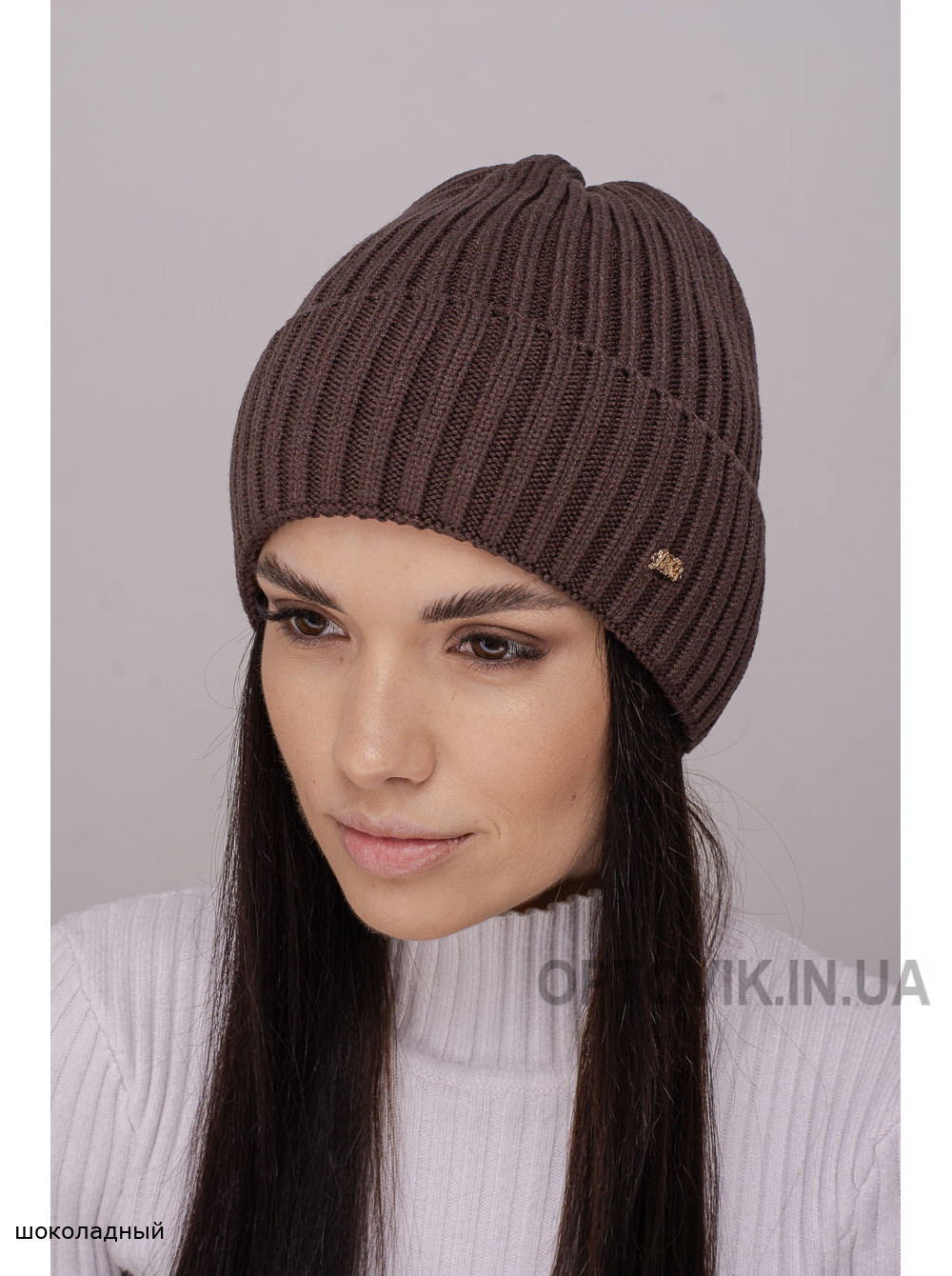 Женская шапка-колпак с отворотом Марка