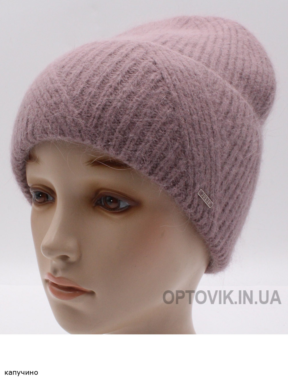 Женская шапка-колпак с отворотом Матрица
