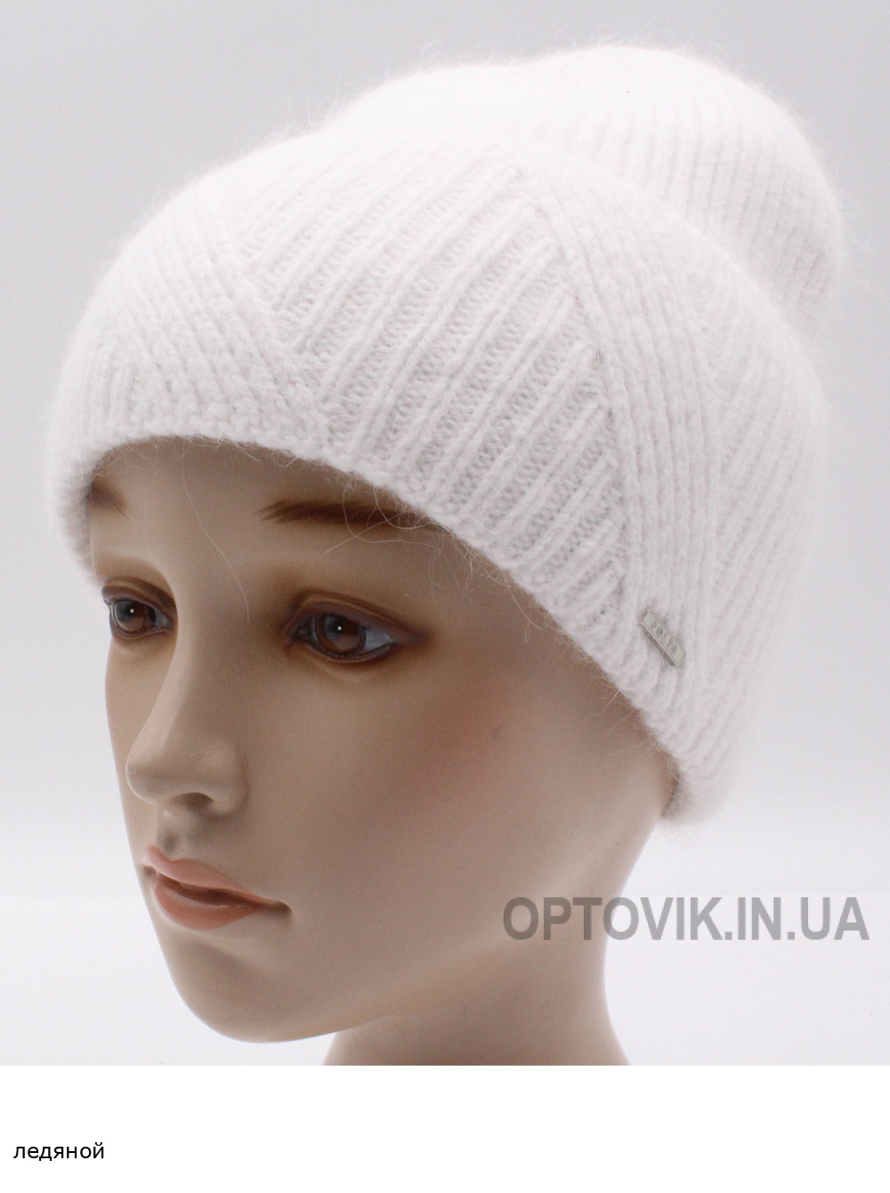 Женская шапка-колпак с отворотом Матрица