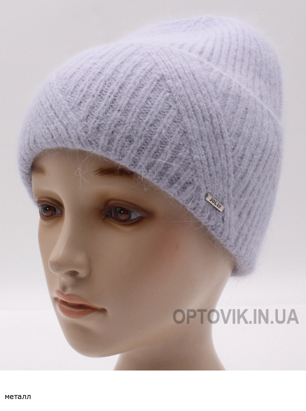 Женская шапка-колпак с отворотом Матрица