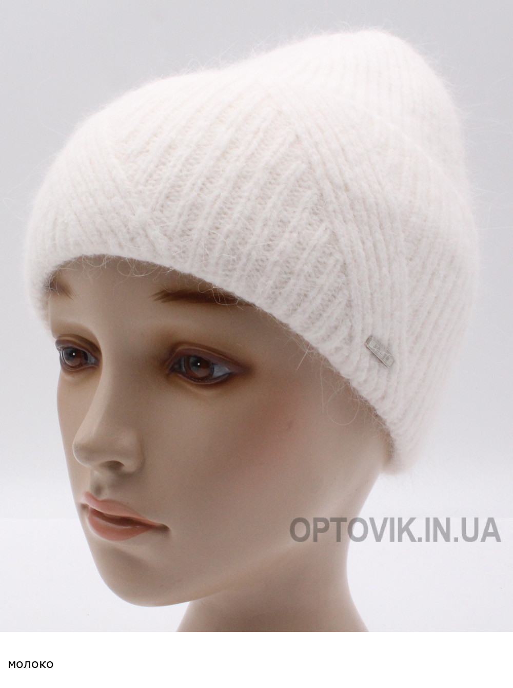 Женская шапка-колпак с отворотом Матрица