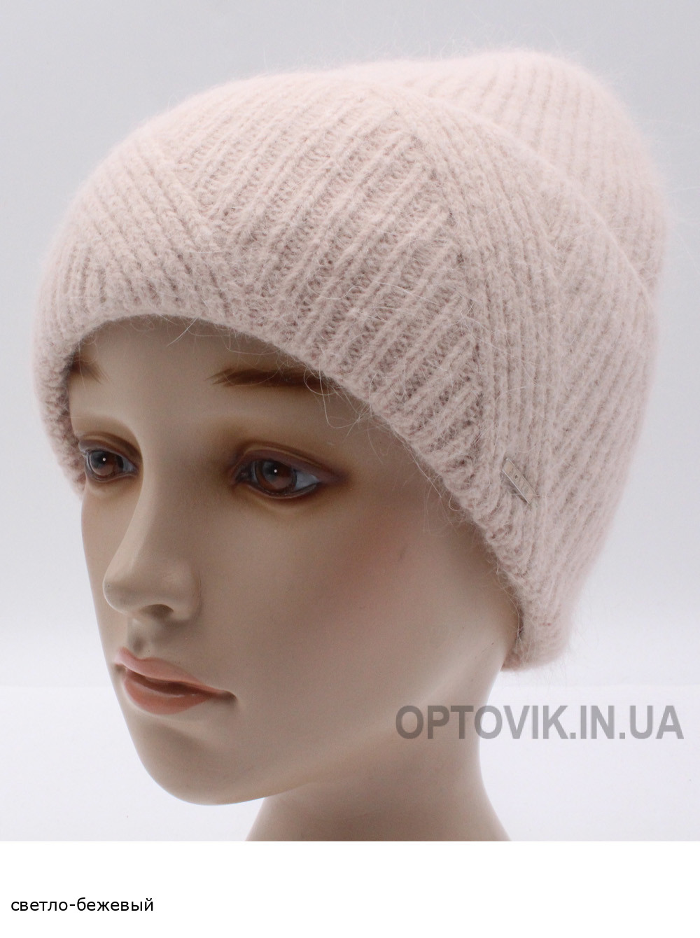 Женская шапка-колпак с отворотом Матрица