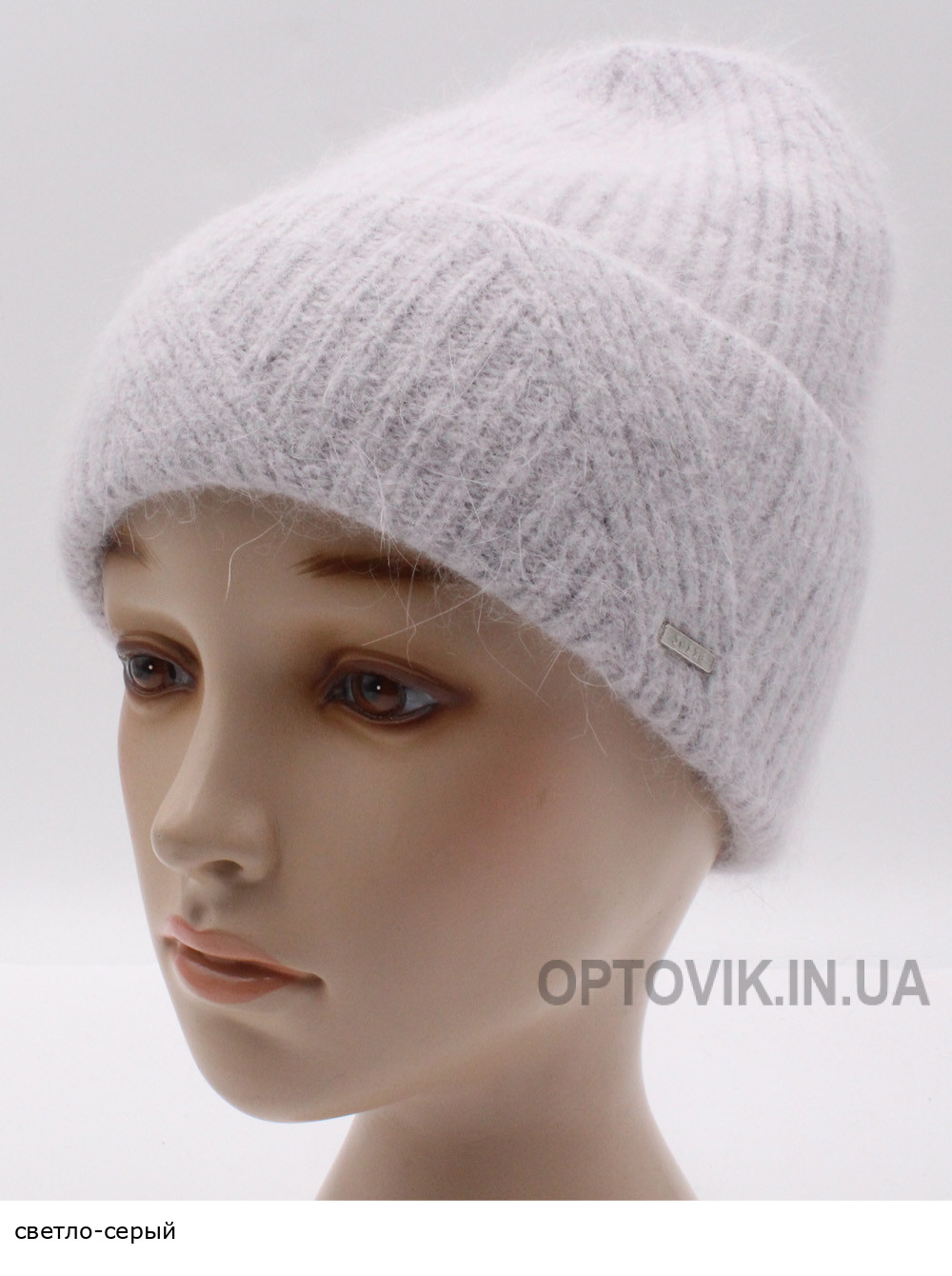 Женская шапка-колпак с отворотом Матрица