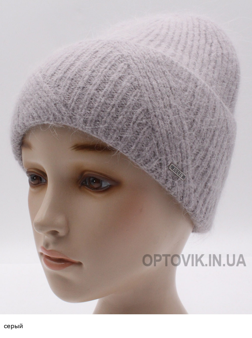 Женская шапка-колпак с отворотом Матрица