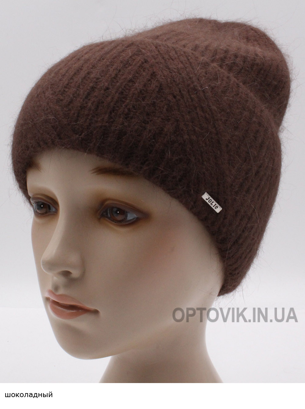 Женская шапка-колпак с отворотом Матрица