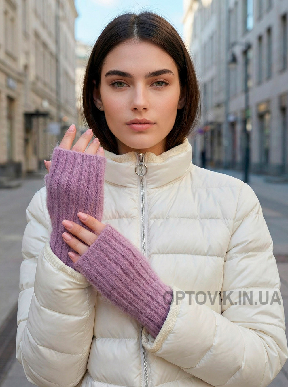 Женский перчатки Митенки