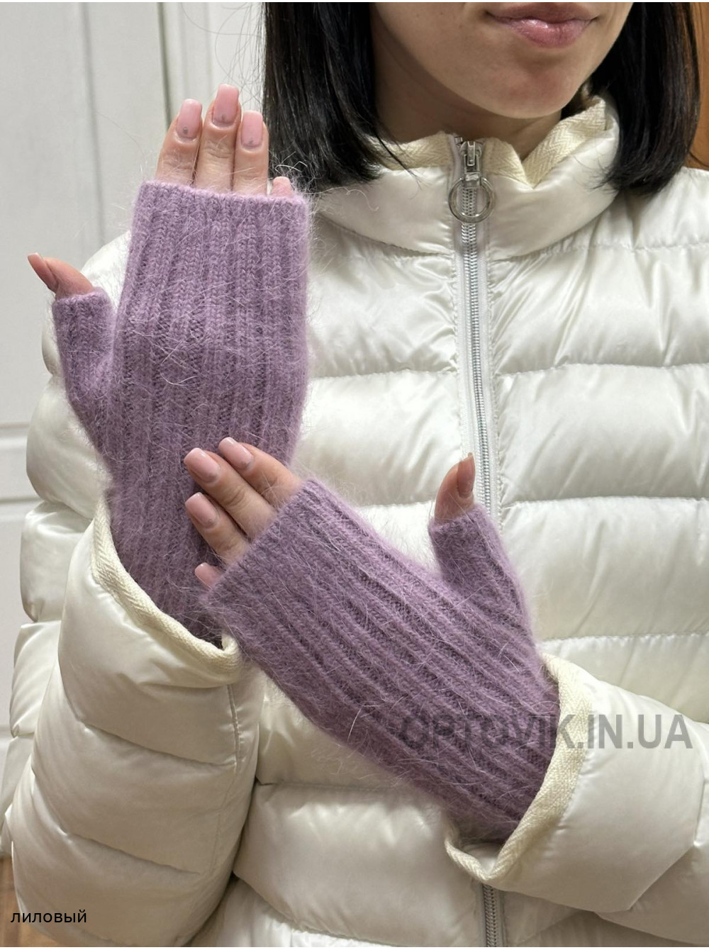 Женский перчатки Митенки